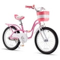 thumbnail image 1 of RoyalBaby Little Swan 18" Carbon Steel Kids Bike w/Dual Hand Brakes, Pink, 1 of 11