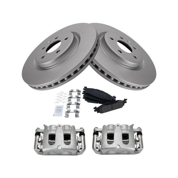 Front Brake Pad Rotor and Caliper Set - Compatible with 2011 - 2018 Ford Explorer Base 2012 2013 2014 2015 2016 2017