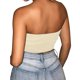 thumbnail image 4 of Fiudx Camisas de Mujer Blusa Sin Tirantes de La Parte Superior Del Tubo Casual de La Moda Del Verano Del Color Sólido de Las Mujeres, 4 of 6