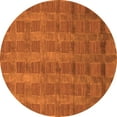 thumbnail image 1 of Ahgly Company Indoor Round Abstract Orange Modern Area Rugs, 7' Round, 1 of 4