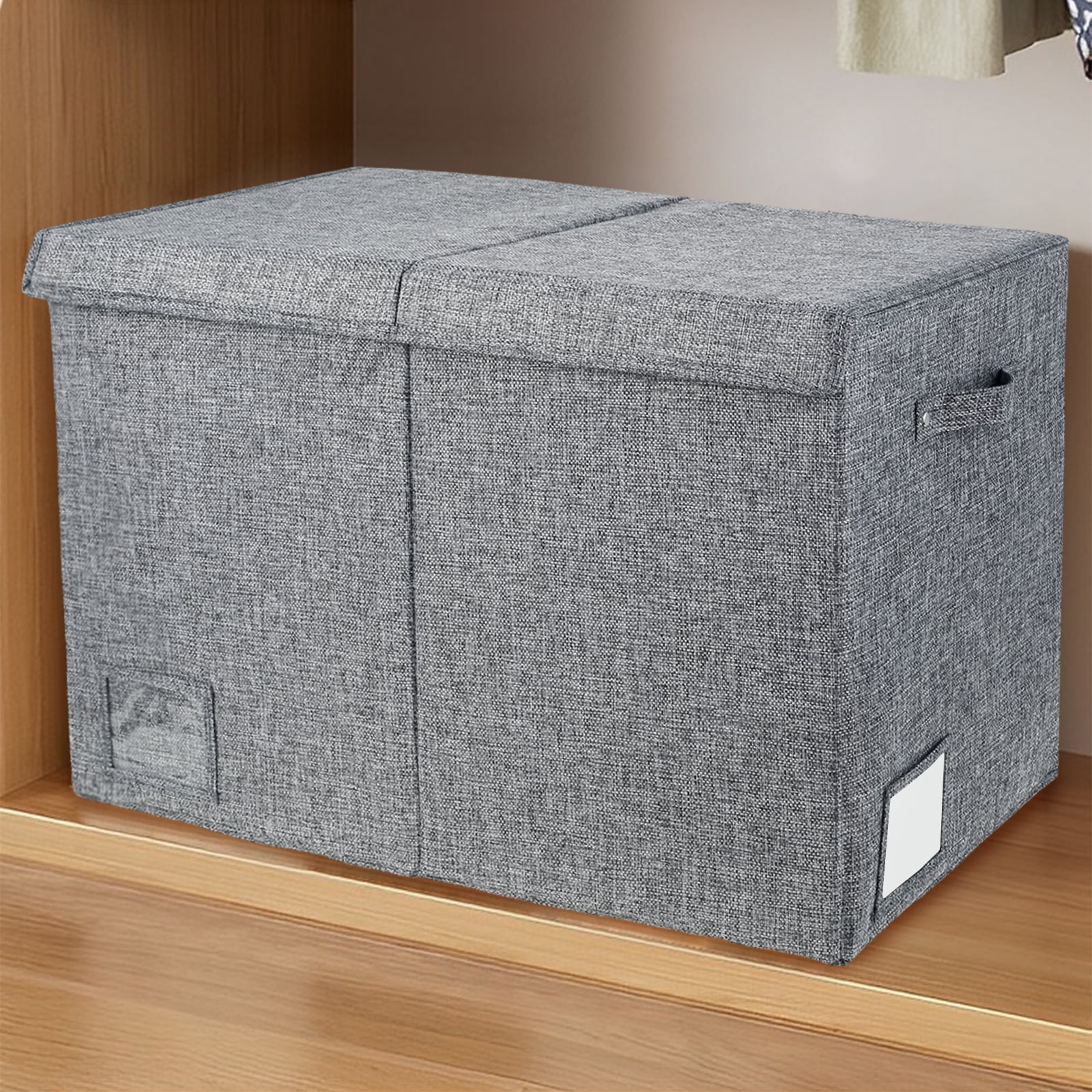 Extra Large Toy Box 82.5L Collapsible Sturdy Kids Toy Chest for Boys Girls Kids Toy Storage Organizer Toddler Storage Bins with Lids and Handle Toy Box basket for Living Room Bedroom Nursery Gray