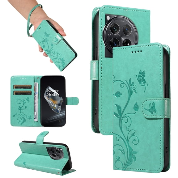 Wallet Case for OnePlus 12 5G, PU Leather Card Slots with Magnetic Closure Shockproof Cover for OnePlus 12 5G