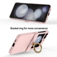 thumbnail image 2 of Compatible with Samsung Galaxy Z Flip 6 Case (Built-in Back Screen Protector) with Hinge Protection & Ring Kickstand, Slim and Thin Protective Case Cover for Samsung Galaxy Z Flip 6, Pink, 2 of 6
