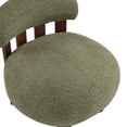 thumbnail image 4 of Christopher Knight Home Modern Boucle Slipper Accent Chair with Upholstered Plush Seat, Wood Legs, Olive Green, 4 of 9