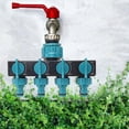 thumbnail image 1 of Grifo divisor de de jardín de 4 vías, divisor de exterior Adaptador de grifo de jardín Tubería de agua Válvula de apagado / DYNWAVEMX Splitter de manguera, 1 of 8