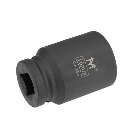 

Uxcell Deep Impact Socket 3/4 Drive 36mm 6Point Chrome Molybdenum Steel Black