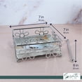 thumbnail image 4 of Metal Napkin Holder with Flower Design, Set of 2 (Chrome), 4 of 4