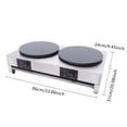 thumbnail image 3 of Commercial Electric Crepe Maker 16" Pancake Machine, Double Hotplate Non-Stick Counter Stove, 3 of 12