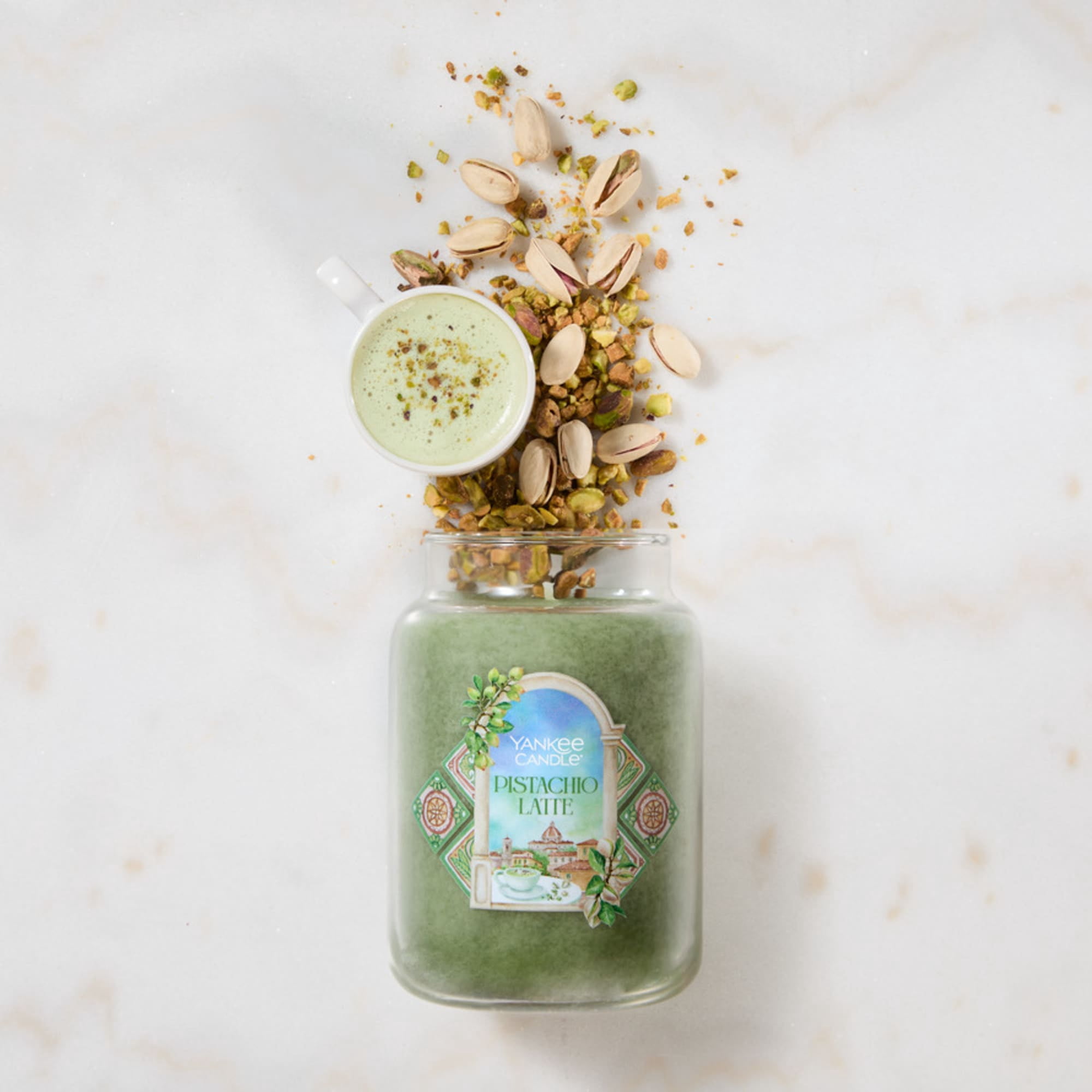 Yankee Candle Pistachio Latte, 22 oz Original Large Jar Candle