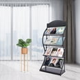 thumbnail image 5 of TOOL1SHOoo Floor-Standing Magazine Rack Information Rack Storage Rack Newspaper Rack Display Rack Manual Book Rack Single Page Simple Iron (Black), 5 of 13
