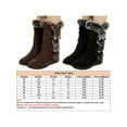 thumbnail image 2 of Ymiytan Women Mid Calf Boot Plush Lining Winter Shoes Faux Fur Snow Boots Walking Comfort Warm Brown 8, 2 of 7