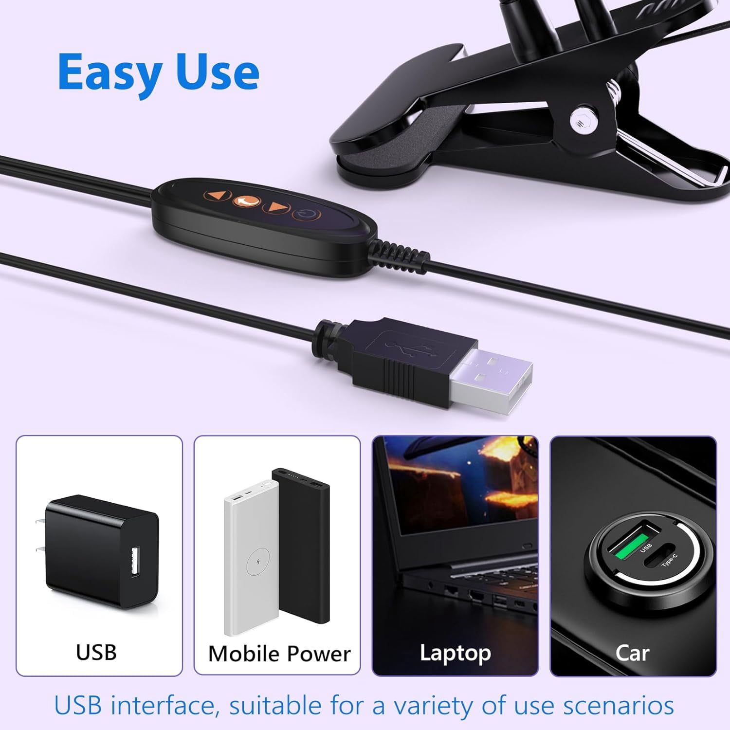 KOMI LED Nail Lamp Double-Headed U V LED Light Quicky-Dry Nail Manicure Dryer Curing Light with Portable Gooseneck and Clamp Flash Cure U V Light for Gel Nails Professional Home DIY Salon Black
