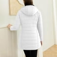 thumbnail image 7 of Womens Winter Coat Warm Hooded Parka Long Puffer Jacket Waterproof Fleece Lined Thicken Peacoat Trendy Outerwear, 7 of 7