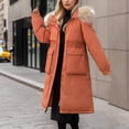 thumbnail image 2 of Womens Long Winter Coat Warm Maxi Down Jacket Waist Drawstring Adjustment, 2 of 6