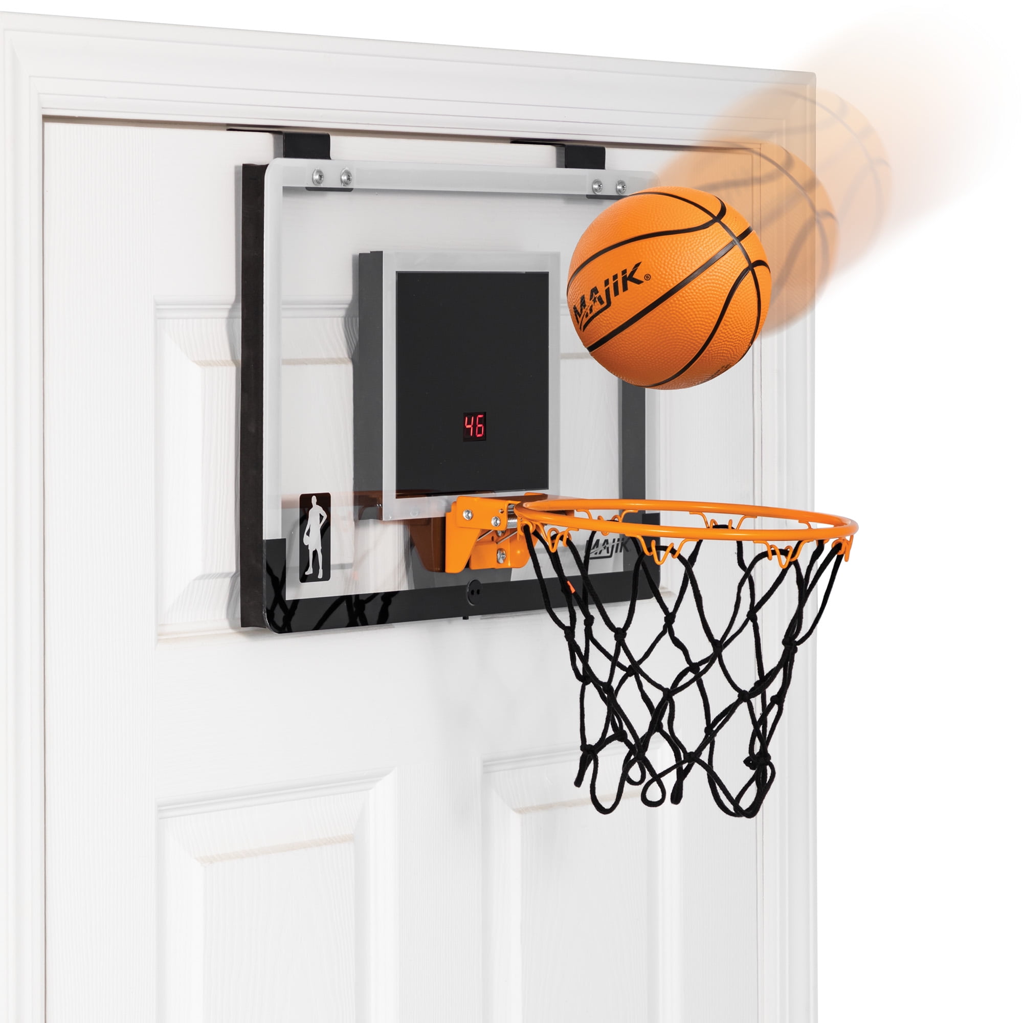 16" x 12" Basketball Indoor Mini Basketball Hoop Set for Kids with 2 Balls 