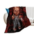 thumbnail image 3 of Chucky Flannel Blankets Soft Plush Throw Blanket Fuzzy Cozy Luxury Air Conditioner Blanket for Bedroom Sofa 30"x40", 3 of 8