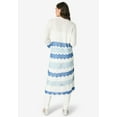 thumbnail image 2 of Roaman's Women's Plus Size Long Pointelle Cardigan Sweater, 2 of 3