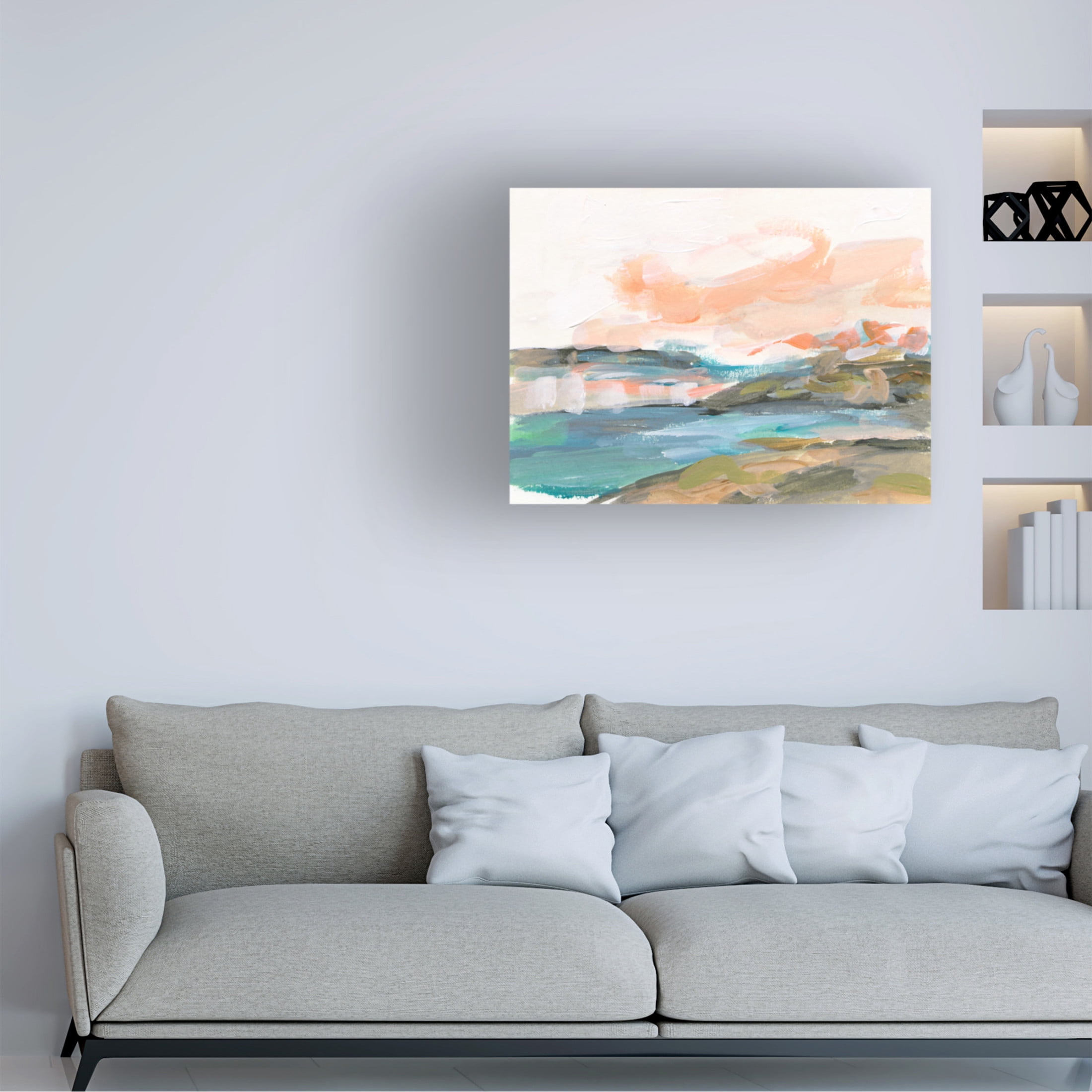 Canvas Wall Art - Melissa Wang 'Dawn Breaking I' Wall Art for Living Room, Bedroom, or Office Décor by Trademark Fine Art - 32 x 24 Inches