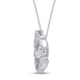 thumbnail image 2 of AFFY Natural Diamond Accent Elephant Pendant Necklace in 14k White Gold over Silver, 2 of 5