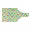thumbnail image 1 of Chevron Cutting Board, Colorful Geometric Chevron Design with Grunge Properties Modern Graphic, Decorative Tempered Glass Cutting and Serving Board, Wine Bottle Shape, Multicolor, by Ambesonne, 1 of 1