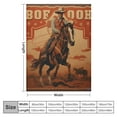 thumbnail image 4 of WERPE  Western Cowboy Blanket Retro Country Western Cowboy Ride Horse Throw Blankets for Boys Men Women, Soft Red Cowboy Bedding Cozy Fall Plush Fuzzy Fluffy Flannel Blanket White, 4 of 6