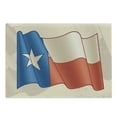 thumbnail image 1 of Texas Star Cutting Board, Flapping Texan Flag Lone Star Pattern with Retro Effect Americana, Decorative Tempered Glass Cutting and Serving Board, Large Size, Vermilion Beige Blue, by Ambesonne, 1 of 1
