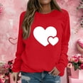 thumbnail image 2 of WTXUE Valentine Day Sweatshirts for Women Love Heart Printed Sweatshirts Graphic Tunic Sweatshirts Crewneck Sweatshirt Fall Sweatshirts Athletic Sweatshirts Thick Sweatshirts Red Xl, 2 of 5
