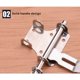 thumbnail image 2 of Injueey Pestillo de cerradura de puerta de acero inoxidable, componentes de bloqueo de seguridad, componente de Hardware de barril deslizante grueso, Decoración del hogar 8 en Injueey HA081032-03, 2 of 6
