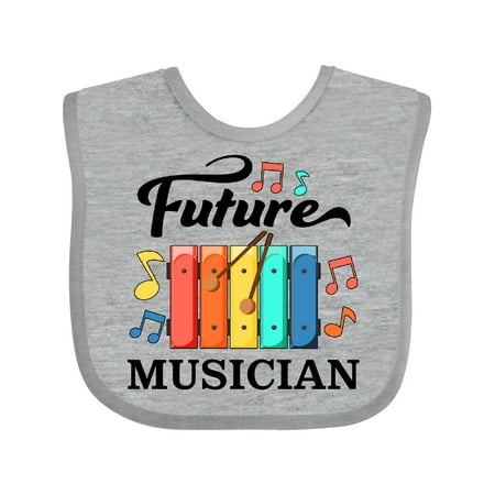 

Inktastic Future Musician- Xylophone Music Gift Baby Boy or Baby Girl Bib