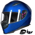 thumbnail image 1 of Casco de moto ILM integral DOT modelo JK313 (S, azul), 1 of 7