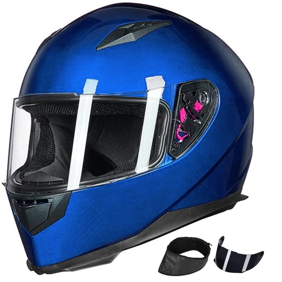 Casco de moto ILM integral DOT modelo JK313 (S, azul)