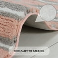 thumbnail image 2 of Home Weavers Glamour Collection 100% Polyester Microfiber Non-Slip Bath Rug,Extra Soft Microfiber Bedroom Rug with Anti-Slip Backing,Water/Dust Absorbent Fast Dry Shower Mat - 5PC Set, Pink, 2 of 5