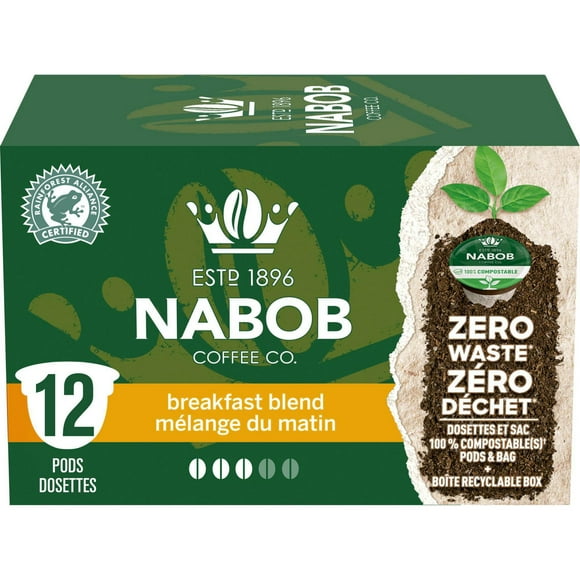 Dosettes de café Mélange du matin Nabob, 12 dosettes