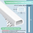 thumbnail image 3 of Cord Hider Wall for One Cord in Cord Covers for Wires on Wall Easy Install Cable Cover Wall Cable Raceway Hide Cords Cable Hider Cord Management Wall x Lin W.in H.in, 3 of 6