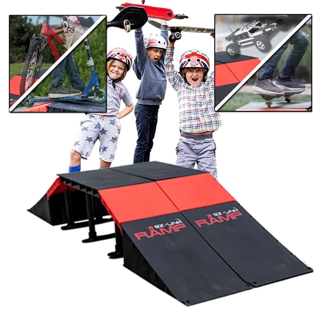 Rampa de skate PLATPORTS de 10 piezas para niños, BMX y skateboard