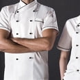 thumbnail image 4 of Chef Jacket Short Sleeve restaurant house kitchen Culinary Coat, 4 of 8