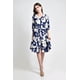 thumbnail image 1 of Vestido camisero con estampado floral Roman Fashion /Juvenil, 2659 (Marino flores) azul marino G, 1 of 5
