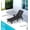 Black, variant on KINGYES Outdoor Chaise Lounge Chair, HDPE Patio Lounge Chair with Wheels & Cup Holder, 5-Position Adjustable Backrest, All-Weather Pool Lounger, White