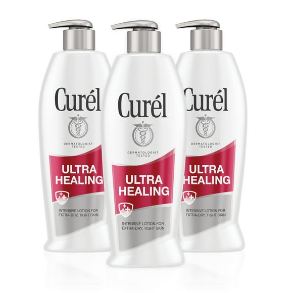 Lotion Ultra Cicatrisante pour Mains et Corps, Hydratant pour Peau Sèche avec Complexe Avancé de Céramides et Agents Hydratants Extra-Forts, pour Peau Très Sèche et Serrée, 13 Onces (3 Pack)