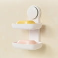 thumbnail image 3 of ORDDIART 1Pcs Bathtub Soap Box White Plastic Suction Cup Drain Tray Wall-Mounted for Bathroom, 3 of 8