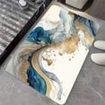 thumbnail image 4 of Diatomaceous Earth Bath Mat,Natural Blue and Gold Marble Non-Slip Volume Super Absorbent Fast Drying Eco-Friendly Easy to Clean for Bathroom Kitchen Door mat 20×31Inch (50 * 80cm), 4 of 6