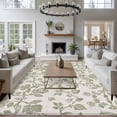 thumbnail image 4 of Farmhouse Sage Green Large Area Rugs for Bedroom Living Room, Soft Non Slip Carpet Bedside Rug, Vintage Flower Leaf Botanical Rectangular Floor Cover Kitchen Accent Rug 5'x8' for Dining Room/Office, 4 of 9