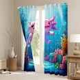 thumbnail image 3 of Feelyou Cute Ocean Axolotl Black Out Curtains for Child, Cartoon Dreamy Animal Curtains Pack of 2 (42x63 Each), Fairy Tale Animal Bedroom Curtains, Window Curtains Home Decor, 3 of 6