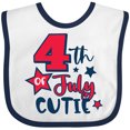 thumbnail image 3 of Inktastic 4th of July Cutie with Stars Boys or Girls Baby Bib, 3 of 4
