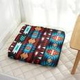 thumbnail image 3 of Bohemian Ethnic Rustic 24" Oversized Zabuton Floor Cushion - Colorful Hippie Exotic Meditation Seat with 9-Point Stitching, Earthy Tribal Style for Home Decor & Relaxation, 3 of 7