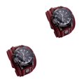 thumbnail image 1 of Minnieouse Men Wrist Watches Male Watch Bangles Comfortable Leather Strap Wide for Men 2piezas Rojo, 1 of 1