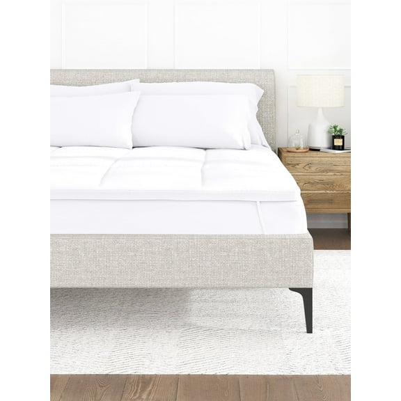 Luxury Pillow Top Mattress Topper Pad Ultra Plush Quilted for Twin Size Beds by Comfort Canopy