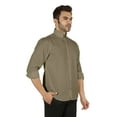 thumbnail image 3 of Bestman Formal Front Button Placket Solid Shirts For Mens Long Sleeve Regular Fit Shirt, 3 of 5