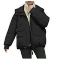 thumbnail image 2 of Spring Saving GaThRRgYP Winter Coats for Women Plus Size,Women's Fall and Winter Long Sleeved Warm Cotton Jacket, 2 of 8