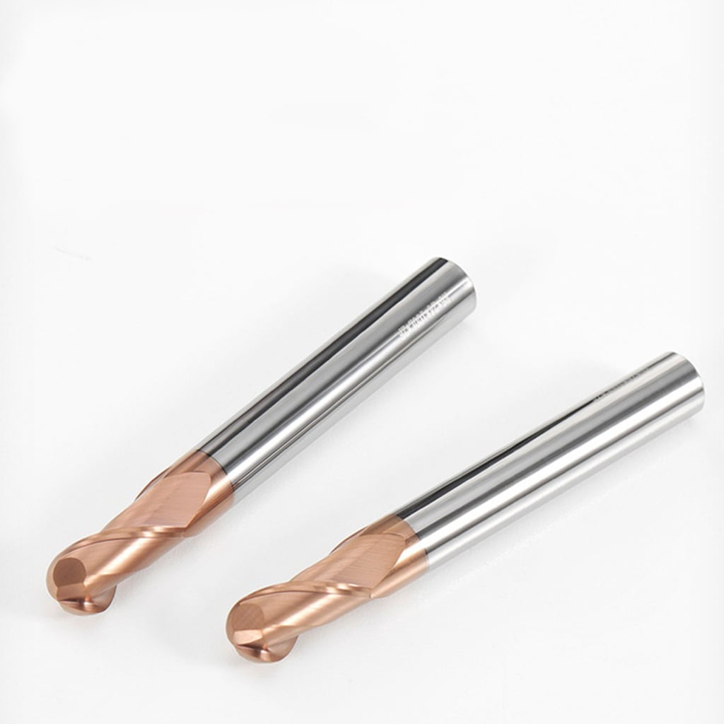 Heavy Duty Ball Nose End Mill 2 Flutes HRC55 Hardness Fit for High Speed Steel Cast Iron Machining